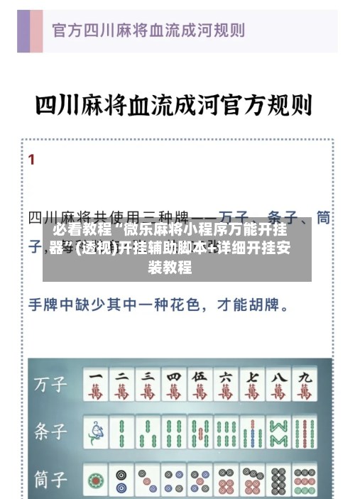 必看教程“微乐麻将小程序万能开挂器”(透视)开挂辅助脚本+详细开挂安装教程-第3张图片
