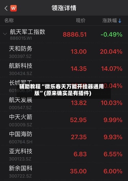 辅助教程“微乐春天万能开挂器通用版	”(原来确实是有插件)-第1张图片
