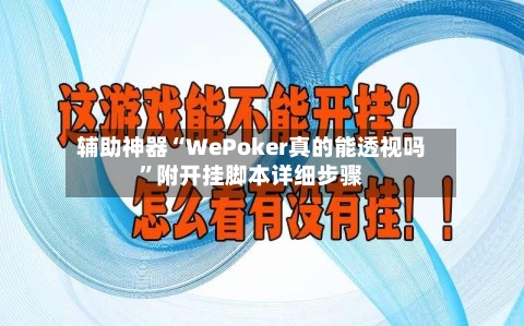 辅助神器“WePoker真的能透视吗”附开挂脚本详细步骤-第3张图片