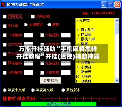 万能开挂辅助“手机麻将怎样开挂教程”开挂(透视)辅助神器-第3张图片
