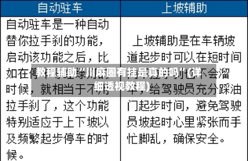 教程辅助“川麻圈有挂是真的吗	”(详细透视教程)-第1张图片