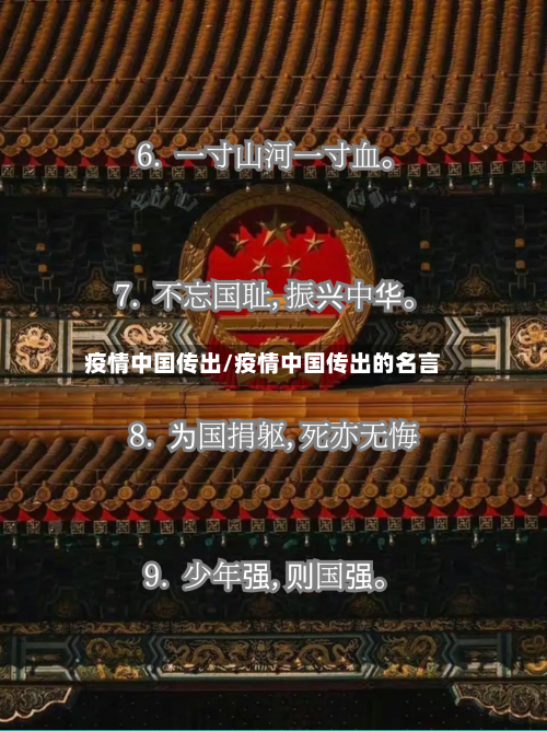 疫情中国传出/疫情中国传出的名言-第2张图片