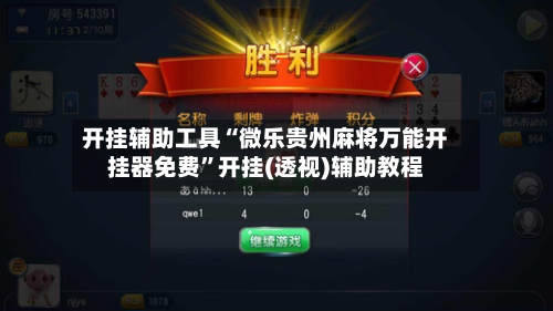 开挂辅助工具“微乐贵州麻将万能开挂器免费”开挂(透视)辅助教程-第2张图片