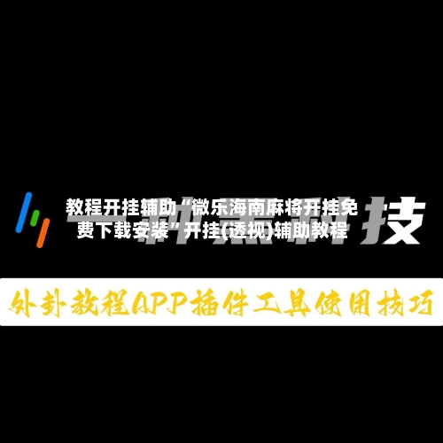 教程开挂辅助“微乐海南麻将开挂免费下载安装	”开挂(透视)辅助教程-第3张图片