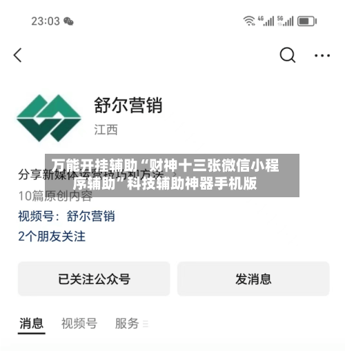 万能开挂辅助“财神十三张微信小程序辅助	”科技辅助神器手机版-第2张图片