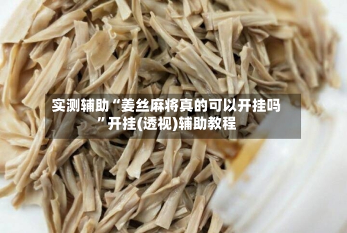 实测辅助“姜丝麻将真的可以开挂吗”开挂(透视)辅助教程-第3张图片