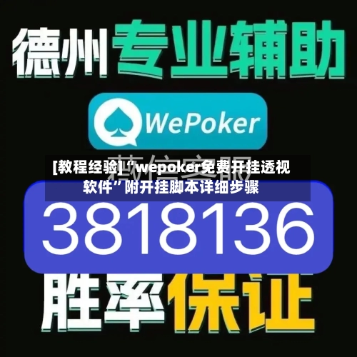 [教程经验]“wepoker免费开挂透视软件	”附开挂脚本详细步骤-第1张图片