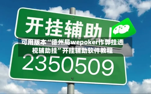 可用版本“德州局wepoker作弊挂透视辅助挂”开挂辅助软件教程-第1张图片