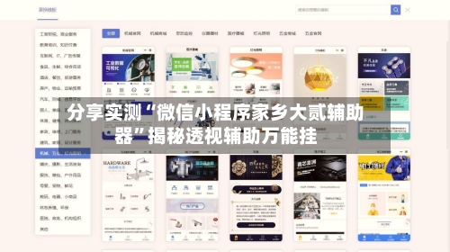 分享实测“微信小程序家乡大贰辅助器”揭秘透视辅助万能挂-第2张图片