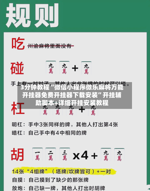 3分钟教程“微信小程序微乐麻将万能开挂器免费开挂器下载安装	”开挂辅助脚本+详细开挂安装教程-第2张图片