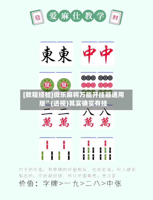 [教程经验]微乐麻将万能开挂器通用版”(透视)其实确实有挂-第3张图片