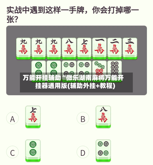 万能开挂辅助“微乐湖南麻将万能开挂器通用版(辅助外挂+教程)-第1张图片