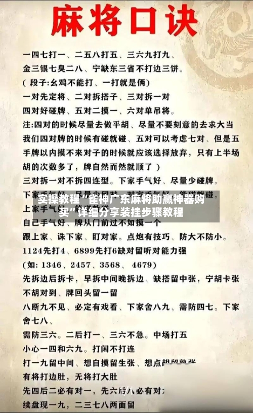 实操教程“雀神广东麻将助赢神器购买	”详细分享装挂步骤教程-第2张图片