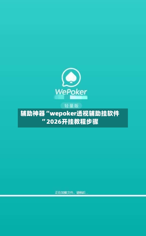 辅助神器“wepoker透视辅助挂软件”2026开挂教程步骤-第2张图片