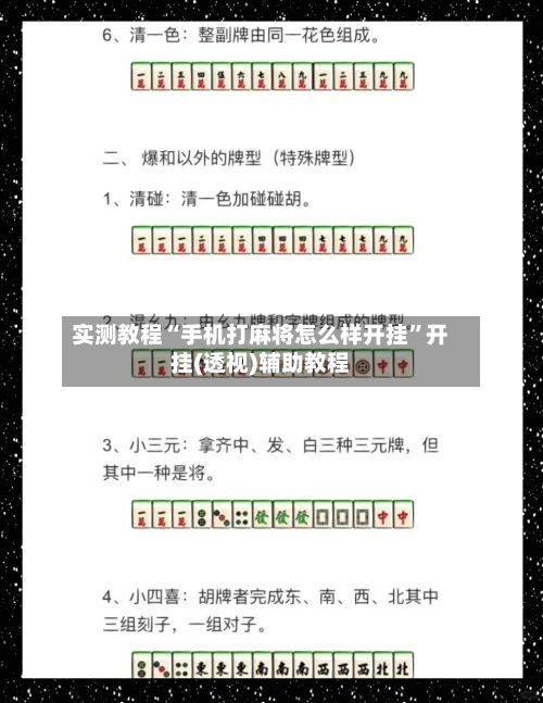 实测教程“手机打麻将怎么样开挂	”开挂(透视)辅助教程-第2张图片