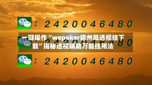 一键操作“wepoker德州局透视挂下载”揭秘透视辅助万能挂用法-第3张图片