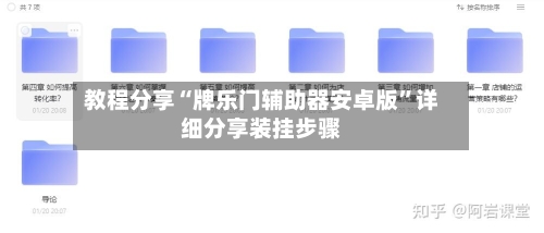 教程分享“牌乐门辅助器安卓版	”详细分享装挂步骤-第2张图片