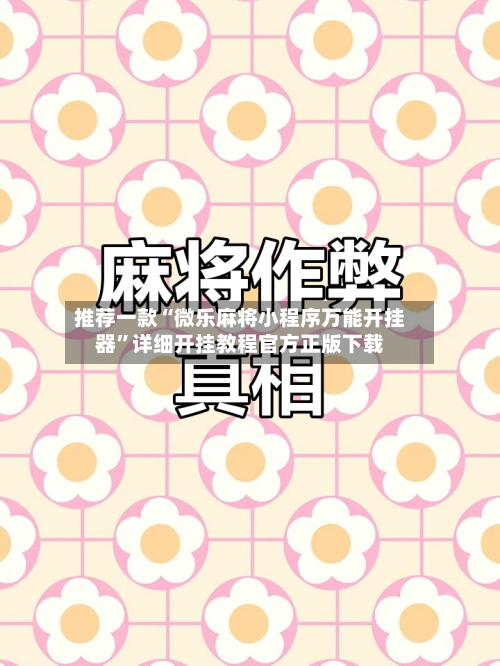 推荐一款“微乐麻将小程序万能开挂器	”详细开挂教程官方正版下载-第3张图片