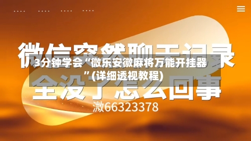 3分钟学会“微乐安徽麻将万能开挂器”(详细透视教程)-第1张图片