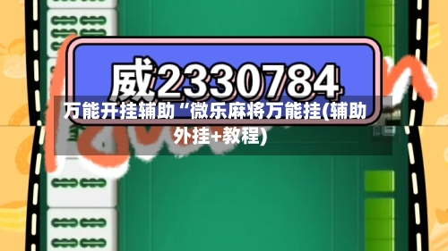 万能开挂辅助“微乐麻将万能挂(辅助外挂+教程)-第1张图片