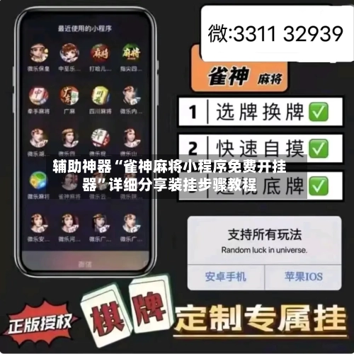 辅助神器“雀神麻将小程序免费开挂器”详细分享装挂步骤教程-第2张图片