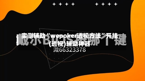 实测辅助“wepoker透视方法”开挂(透视)辅助神器-第2张图片