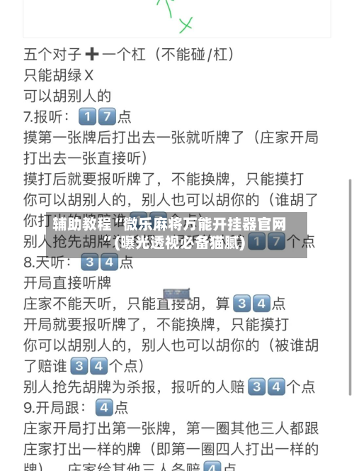 辅助教程“微乐麻将万能开挂器官网”(曝光透视必备猫腻)-第3张图片