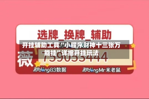 开挂辅助工具“小程序财神十三张万能挂	”详细开挂玩法-第2张图片