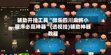 辅助开挂工具“微乐四川麻将小程序必赢神器”(透视挂)辅助神器教程-第3张图片