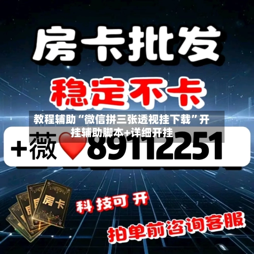 教程辅助“微信拼三张透视挂下载	”开挂辅助脚本+详细开挂-第2张图片